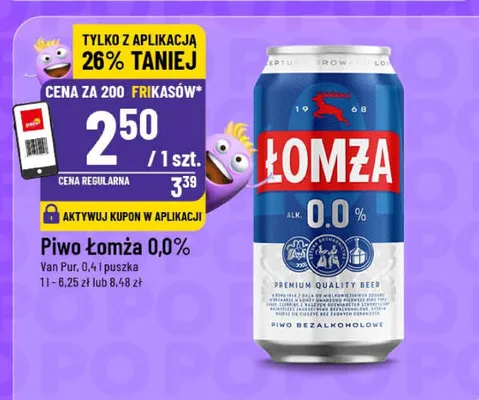 Piwo Łomża 0,0% promocja w POLOmarket