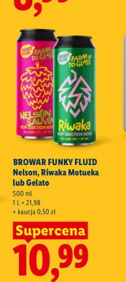 Piwo Browar Funky Fluid Riwaka Motueka promocja w Lidl