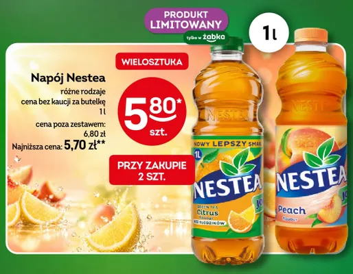 Napój Nestea green tea citrus promocja w Żabka
