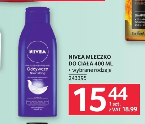 Mleczko do ciała Nivea Odżywcze promocja w Selgros