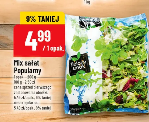 Mix sałat Popularny Zielony Smak promocja w POLOmarket