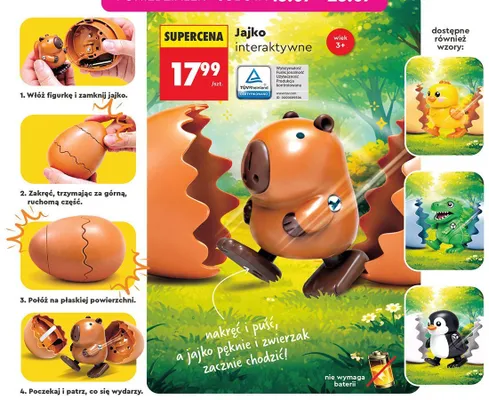Jajko interaktywne Pingwin promocja w Biedronka