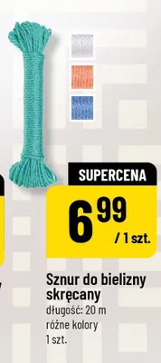 Sznur do bielizny skręcany 20m promocja w POLOmarket