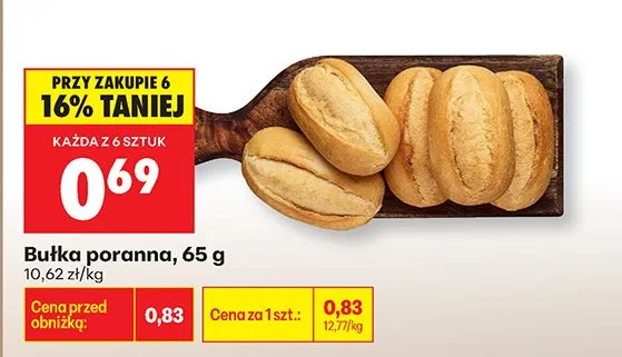 Bułka poranna promocja w Biedronka