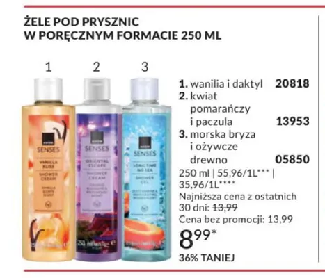 Żel pod prysznic Avon Senses kwiat pomarańczy i paczula promocja w AVON