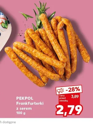 Frankfurterki z serem Pekpol promocja w Kaufland