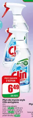 Płyn do mycia szyb Clin antypara promocja w Dino