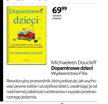 Książka Michaeleen Doucleff Dopaminowe dzieci promocja w Empik