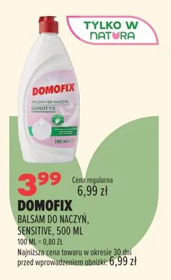 Balsam do naczyń Domofix Sensitive promocja w Drogerie Natura