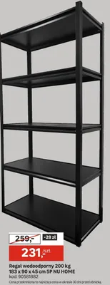 Regał wodoodporny 200 kg 183 x 90 x 45 cm 5P promocja w Leroy Merlin