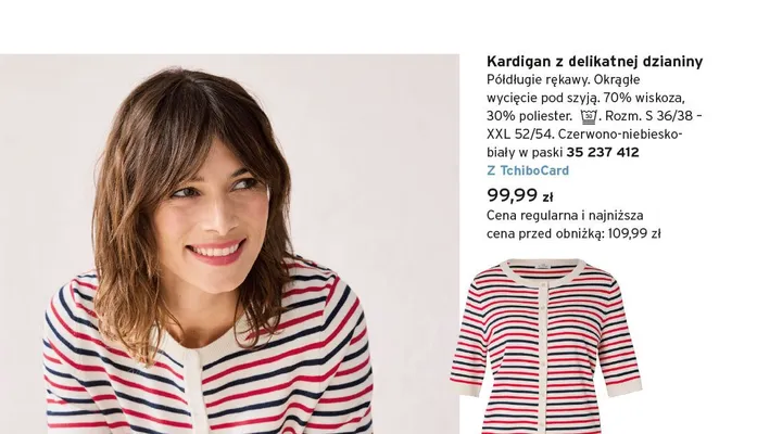 Kardigan z delikatnej dzianiny Tchibo promocja w Tchibo