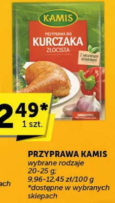 Przyprawa Kamis kurczaka złocista promocja w Groszek