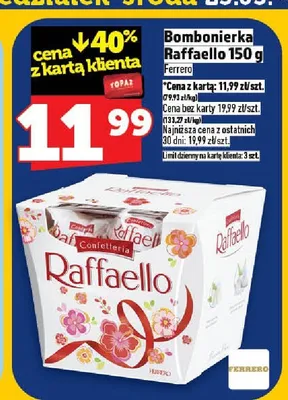 Bombonierka Raffaello promocja w TOPAZ