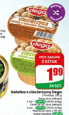 Sałatka z ciecierzycą wegetariańska Dega promocja w Dino