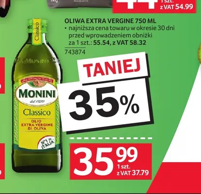 Oliwa Extra Vergine Classico Monini promocja w Selgros