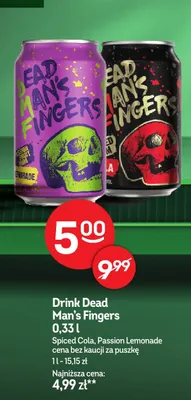 Drink Dead Man's Fingers Passion Lemonade promocja w Żabka