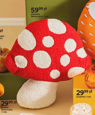 Poduszka dekoracyjna muchomor Hello Autumn promocja w Empik
