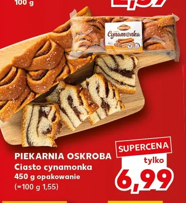 Ciasto cynamonka Piekarnia Oskroba promocja w Kaufland