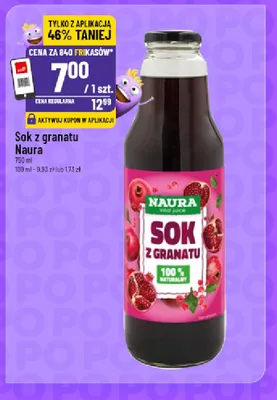 Sok z granatu Naura promocja w POLOmarket