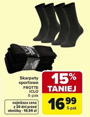 Skarpety sportowe Frotte 16cm promocja w Carrefour