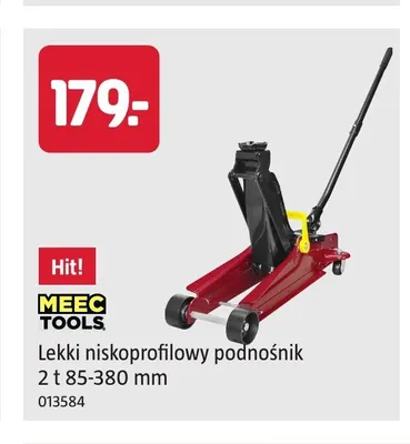 Lekki niskoprofilowy podnośnik Meec Tools promocja w Jula