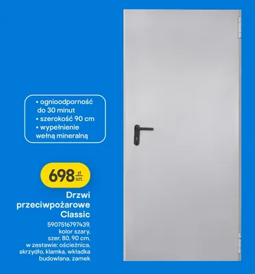 Drzwi przeciwpożarowe Classic  promocja w Castorama