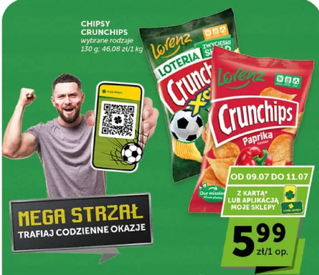 Chipsy Crunchips Paprika promocja w Groszek