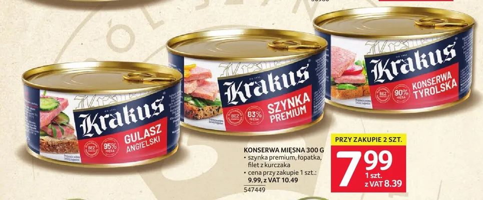 Konserwa tyrolska Krakus promocja w Selgros