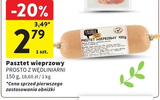 Pasztet wieprzowy promocja w Intermarche