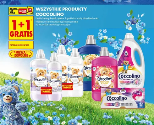 Zestaw płynów do płukania Coccolino Fresh Lavender Mist 61 prań + 42 prania promocja w Biedronka