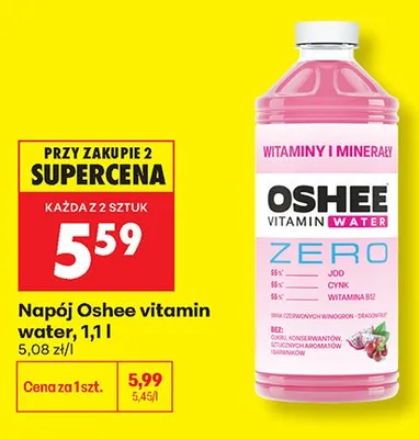 Napój Oshee Vitamin Water promocja w Biedronka