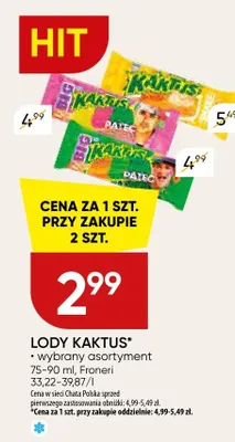 Lody kaktus wybrany asortyment promocja w Chata Polska