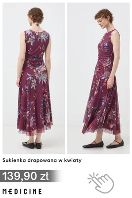 Sukienka drapowana w kwiaty Medicine promocja w Medicine