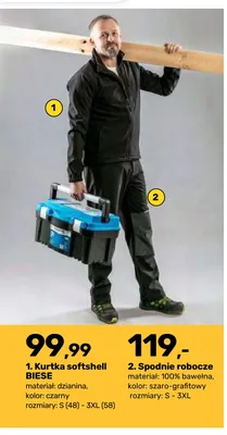 Kurtka softshell BIESE promocja w Bricomarche