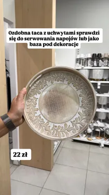 Ozdobna taca z uchwytami promocja w Pepco