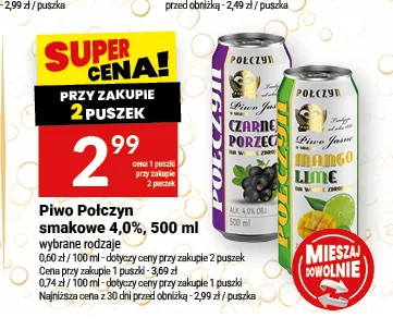 Piwo Połczyn smakowe 4,0% promocja w Twój Market