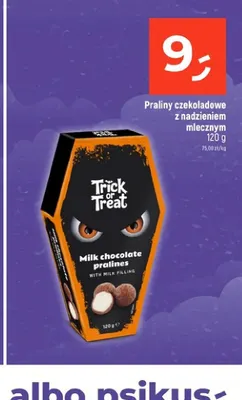 Praliny czekoladowe z nadzieniem mlecznym Trick or Treat promocja w Dealz