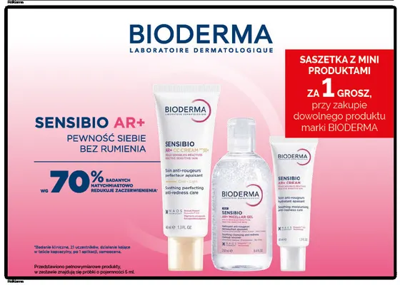 Saszetka z mini produktami Sensibio AR+ Bioderma promocja w Ziko Dermo