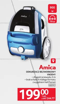 Odkurzacz bezworkowy Amica VM3041 promocja w Selgros