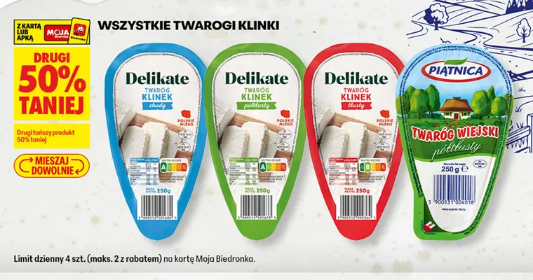 Twarogi klinki promocja w Biedronka