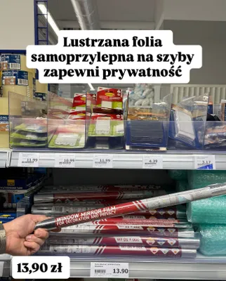 Folia lustrzana samoprzylepna na szyby 200 x 50 cm promocja w Action