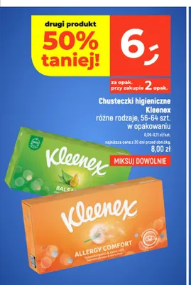 Chusteczki higieniczne Kleenex Allergy Comfort promocja w Dealz