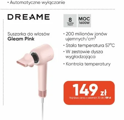 Suszarka do włosów Dreame Gleam Pink promocja w Max Elektro