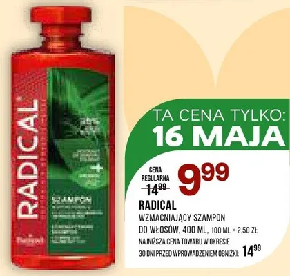 Szampon wzmacniający do włosów Radical promocja w Drogerie Natura