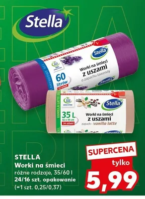 Worki na śmieci z uszami Stella o zapachu lawendy 60 l promocja w Kaufland