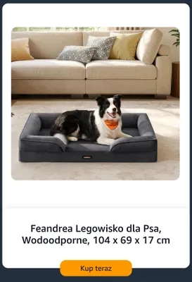 Feandrea legowisko dla psa wodoodporne 104x69x17 cm promocja w Amazon