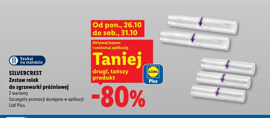 Zestaw rolek do zgrzewarki próżniowej Silvercrest promocja w Lidl