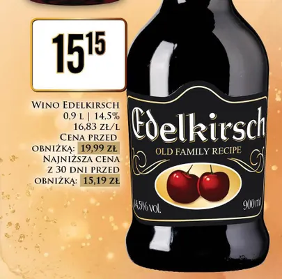 Wino czerwone Edelkirsch promocja w Dino