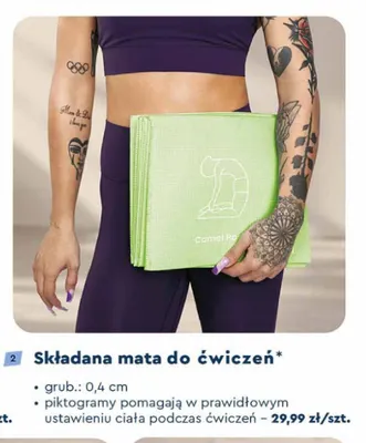 Składana mata do ćwiczeń Biedronka promocja w Biedronka