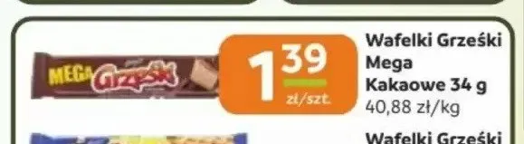 Wafelki Grześki Mega Kakaowe 34g promocja w Gama